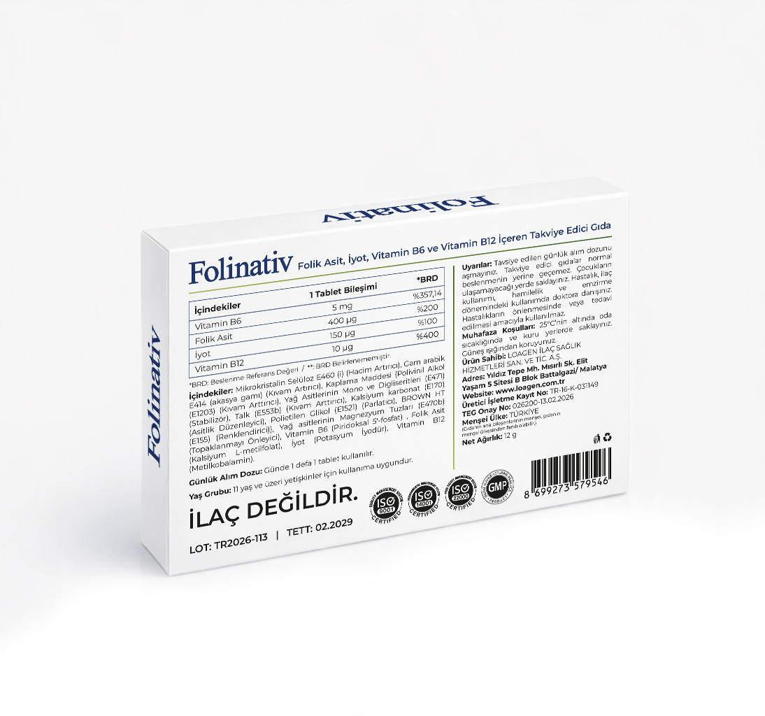 Folinativ™ | Aktif Hamilelik ve Öncesi Kompleksi